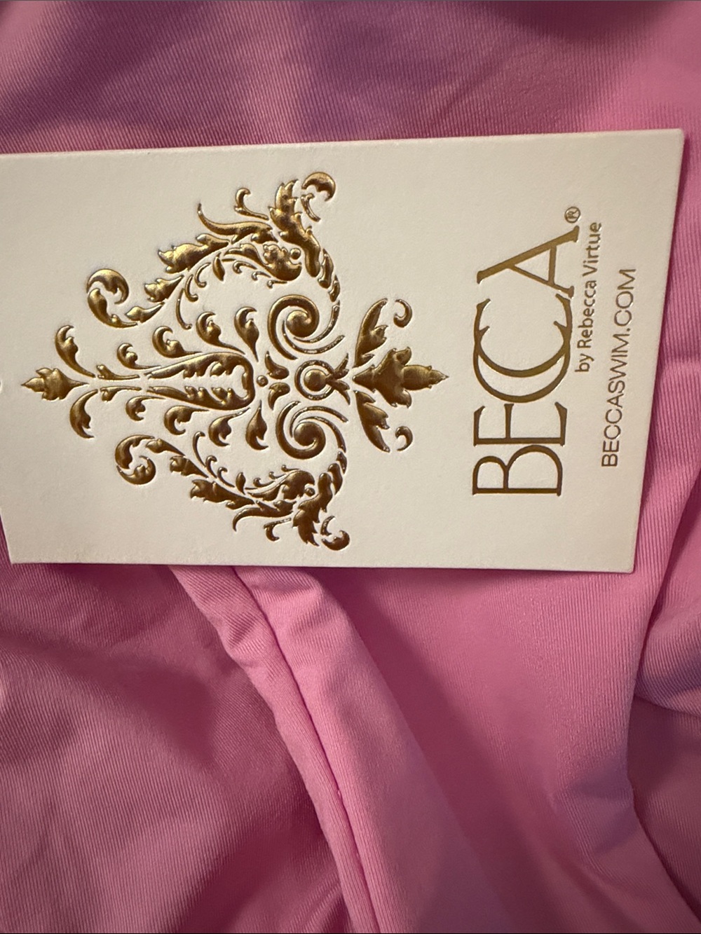 BECCA Pink High-Waist V-Front Bikini Bottom - Picture 3 of 3
